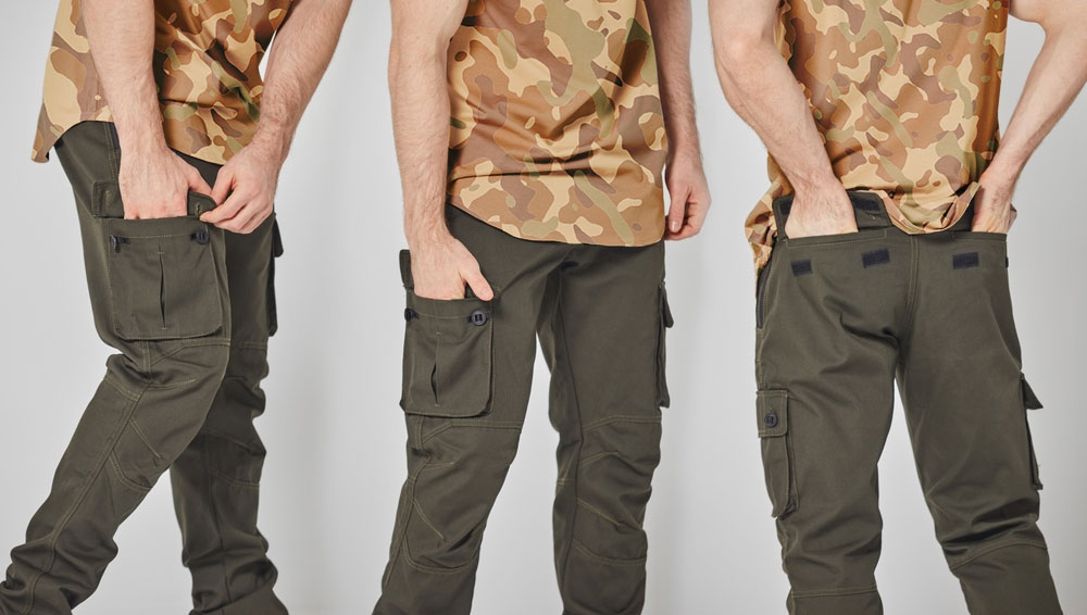 Cargo Pants With Camouflage Printed Shirts
