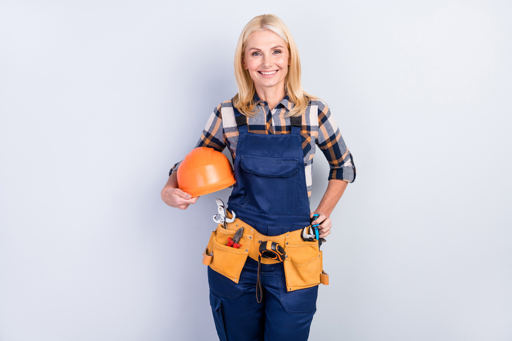 Working women with different workwear colours on her